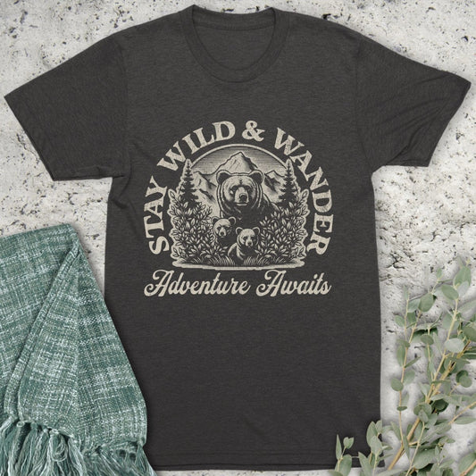 Stepping Green T-Shirt Stay Wild and Wander Organic T-Shirt