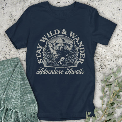 Stepping Green T-Shirt Stay Wild and Wander T-Shirt