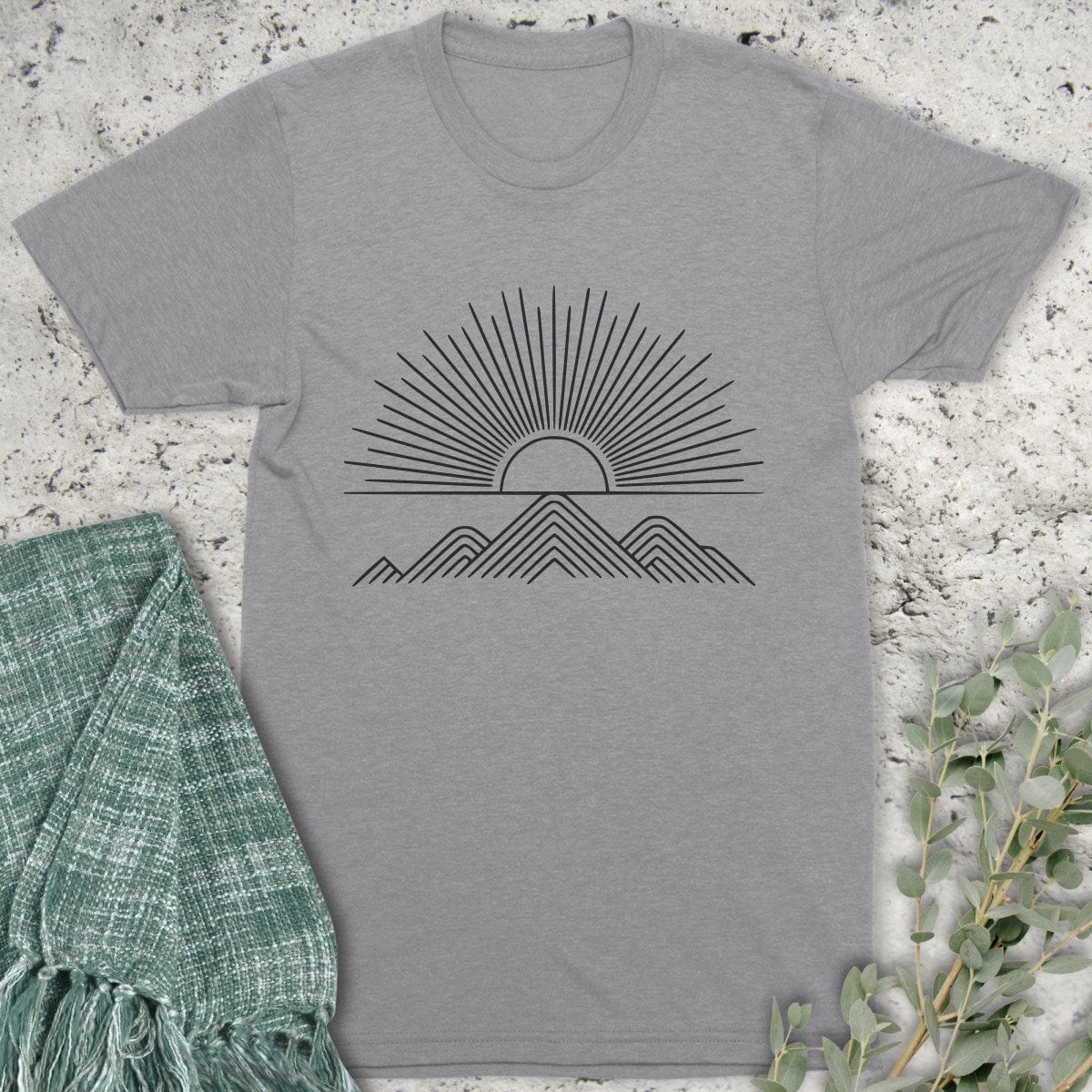 Stepping Green T-Shirt Sun Lines T-Shirt