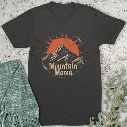 Stepping Green T-Shirt Sunset Mountain Mama Organic T-Shirt