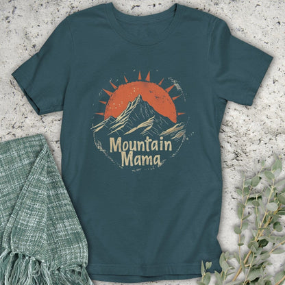 Stepping Green T-Shirt Sunset Mountain Mama Organic T-Shirt