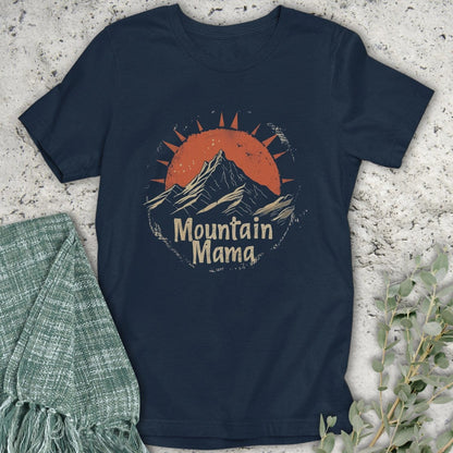 Stepping Green T-Shirt Sunset Mountain Mama T-Shirt