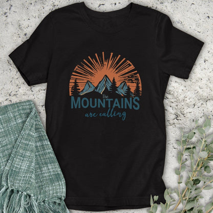 Stepping Green T-Shirt Sunset Mountains are Calling T-Shirt