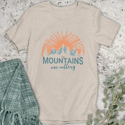 Stepping Green T-Shirt Sunset Mountains are Calling T-Shirt