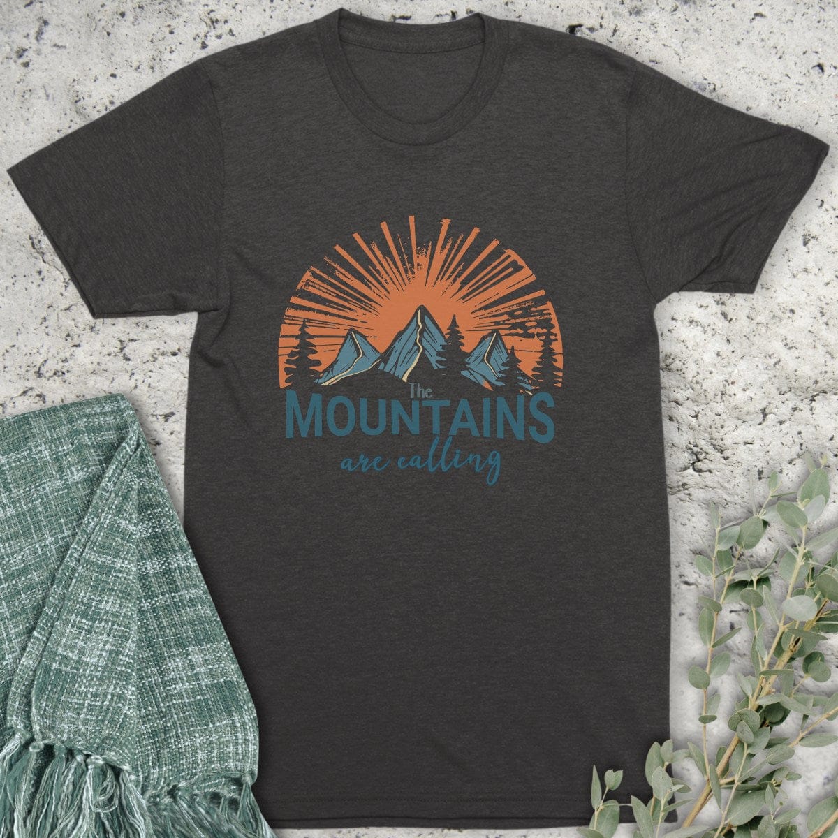Stepping Green T-Shirt Sunset Mountains are Calling T-Shirt