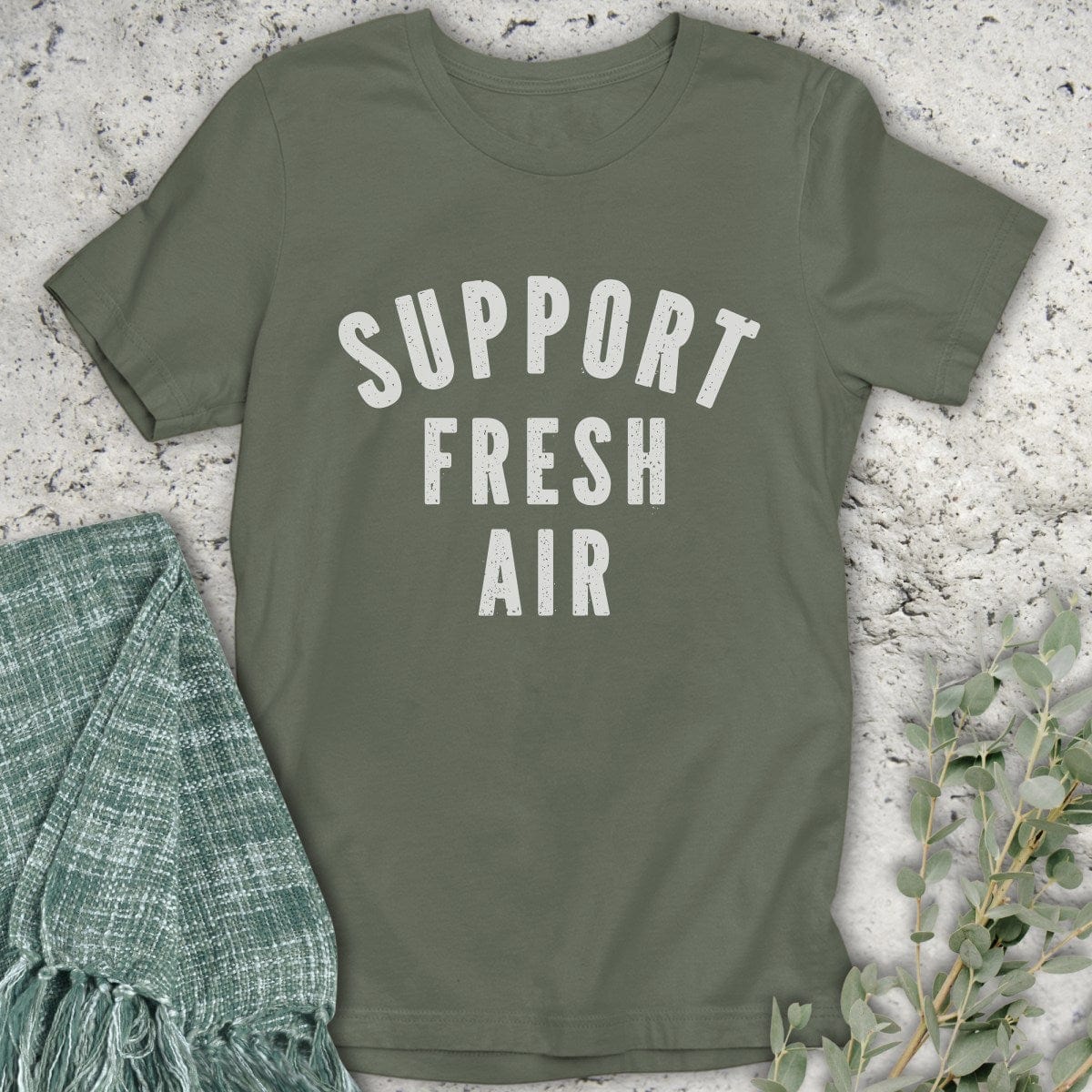 Stepping Green T-Shirt Support Fresh Air T-Shirt