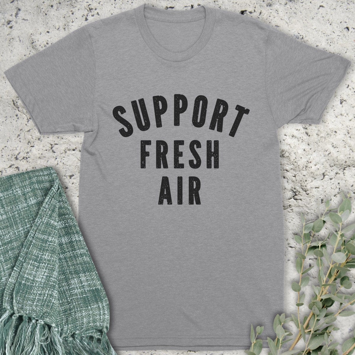 Stepping Green T-Shirt Support Fresh Air T-Shirt