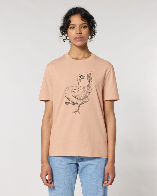 Stepping Green T-Shirt Swan Selfie T-Shirt