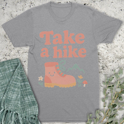Stepping Green T-Shirt Take A Hike Boot T-Shirt