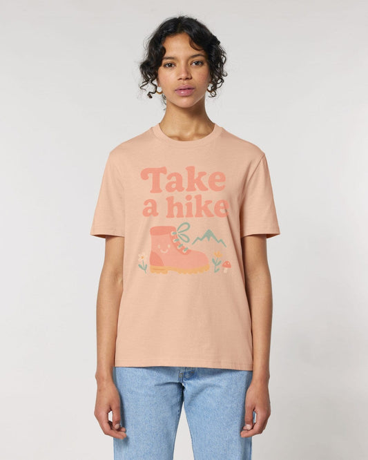 Stepping Green T-Shirt Take A Hike Boot T-Shirt