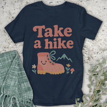 Stepping Green T-Shirt Take A Hike Boot T-Shirt