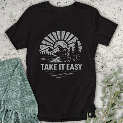 Stepping Green T-Shirt Take It Easy Badge T-Shirt