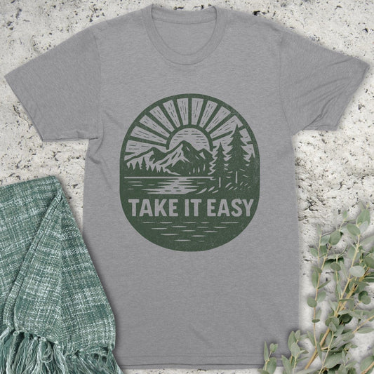 Stepping Green T-Shirt Take It Easy Badge T-Shirt