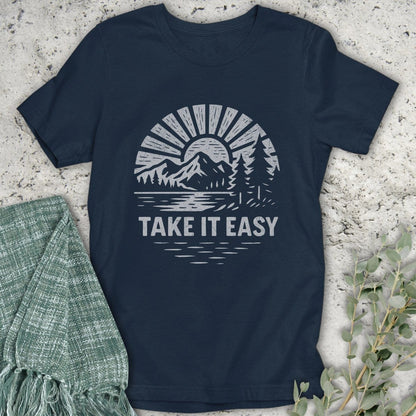 Stepping Green T-Shirt Take It Easy Badge T-Shirt