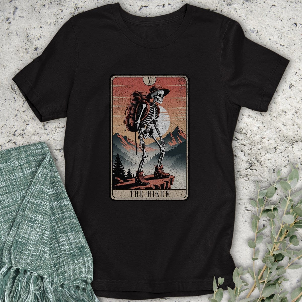 Stepping Green T-Shirt Tarot Hiker T-Shirt