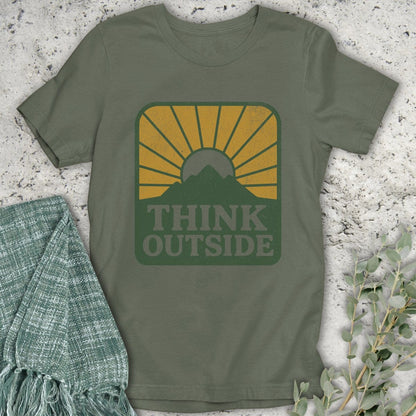 Stepping Green T-Shirt Think Outside T-Shirt