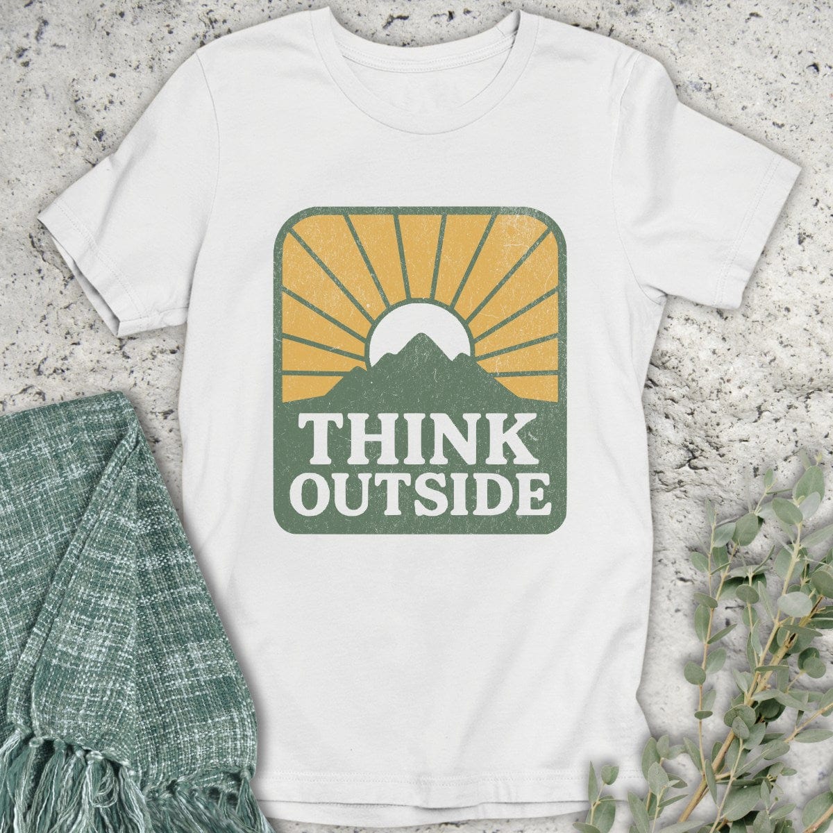 Stepping Green T-Shirt Think Outside T-Shirt