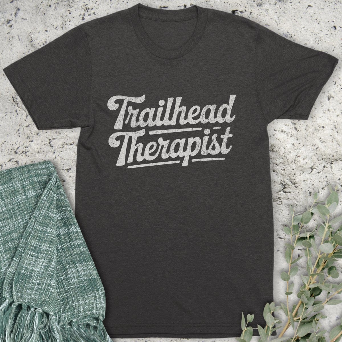 Stepping Green T-Shirt Trailhead Therapist Organic T-Shirt