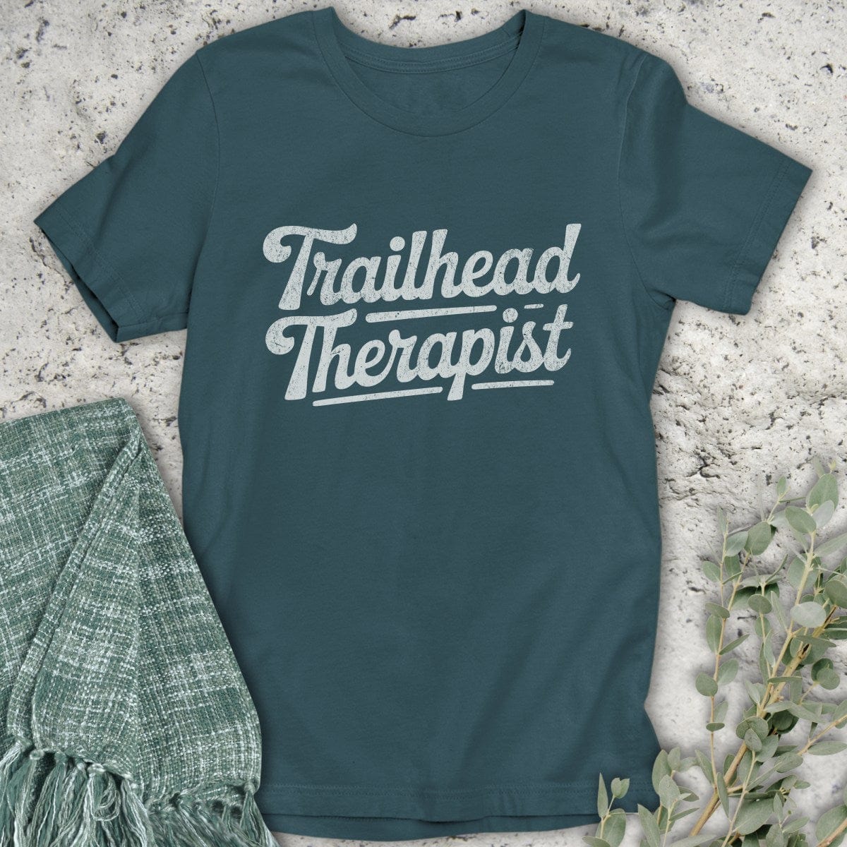 Stepping Green T-Shirt Trailhead Therapist T-Shirt
