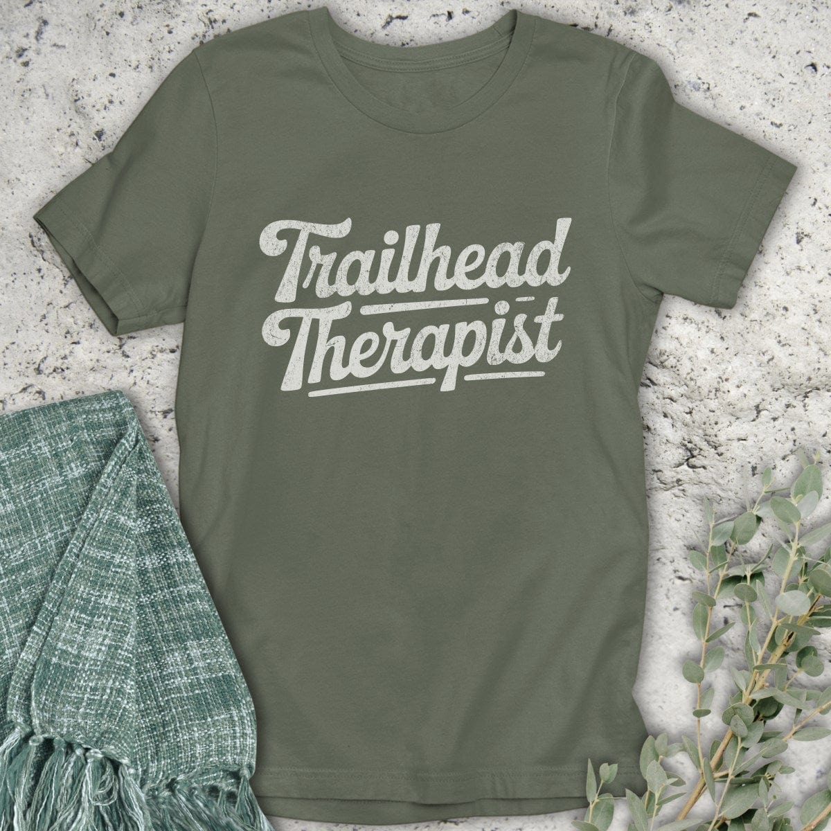 Stepping Green T-Shirt Trailhead Therapist T-Shirt
