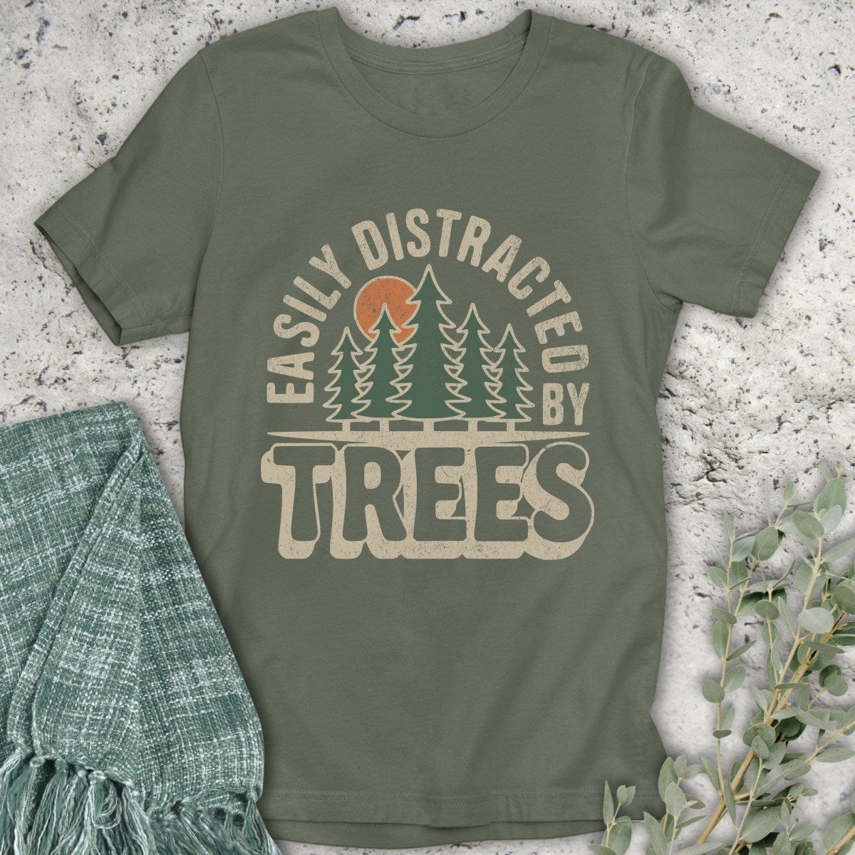 Stepping Green T-Shirt Tree Distraction T-Shirt