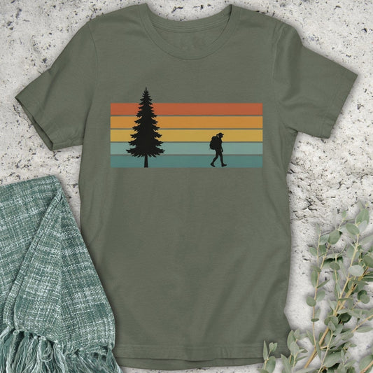Stepping Green T-Shirt Tree Hiker T-Shirt