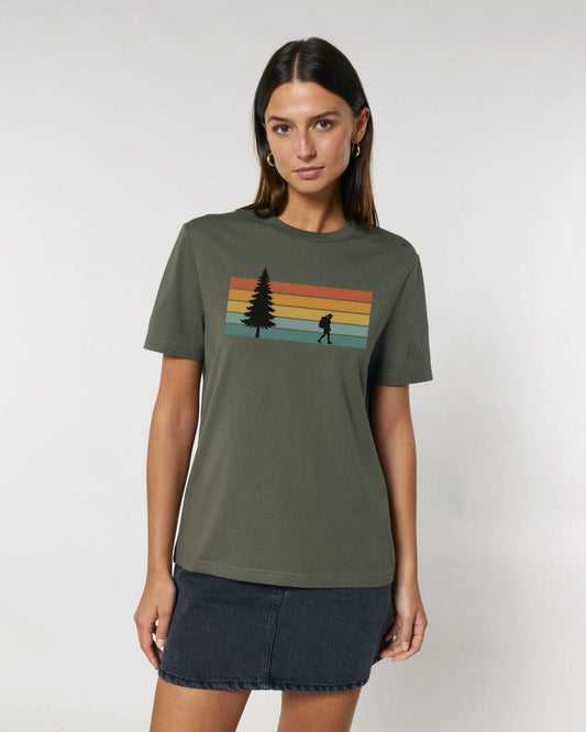 Stepping Green T-Shirt Tree Hiker T-Shirt