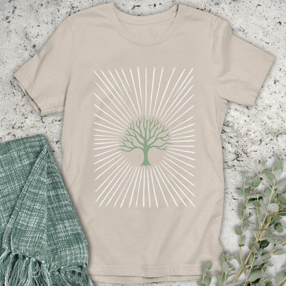 Stepping Green T-Shirt Tree Rays T-Shirt