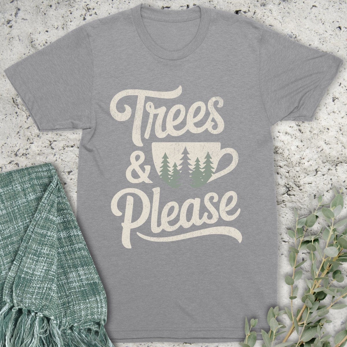 Stepping Green T-Shirt Trees and Tea T-Shirt