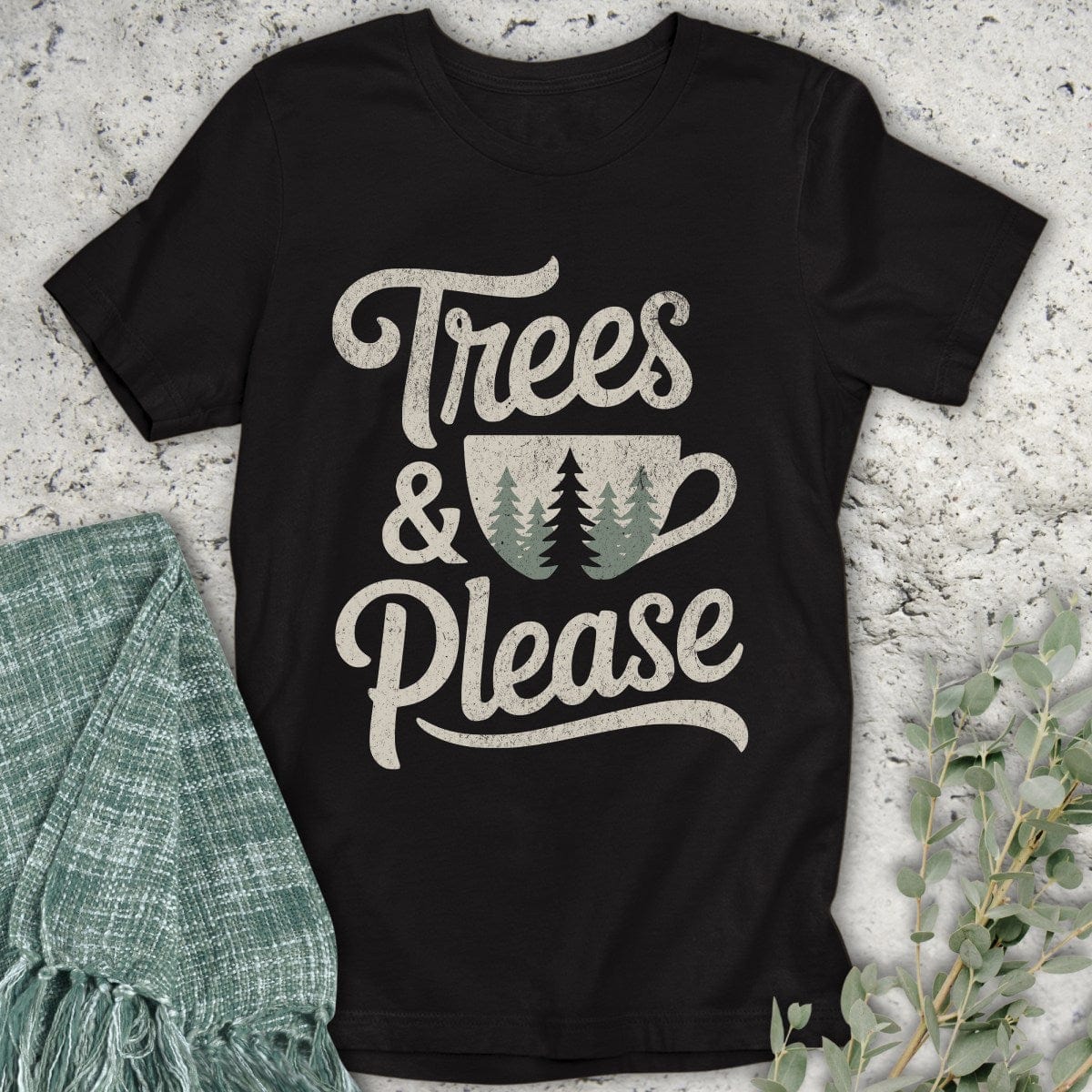 Stepping Green T-Shirt Trees and Tea T-Shirt