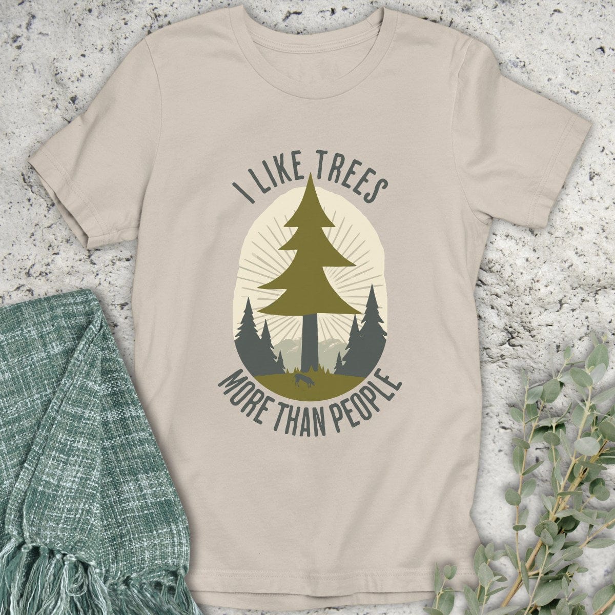 Stepping Green T-Shirt Trees More Than People T-Shirt