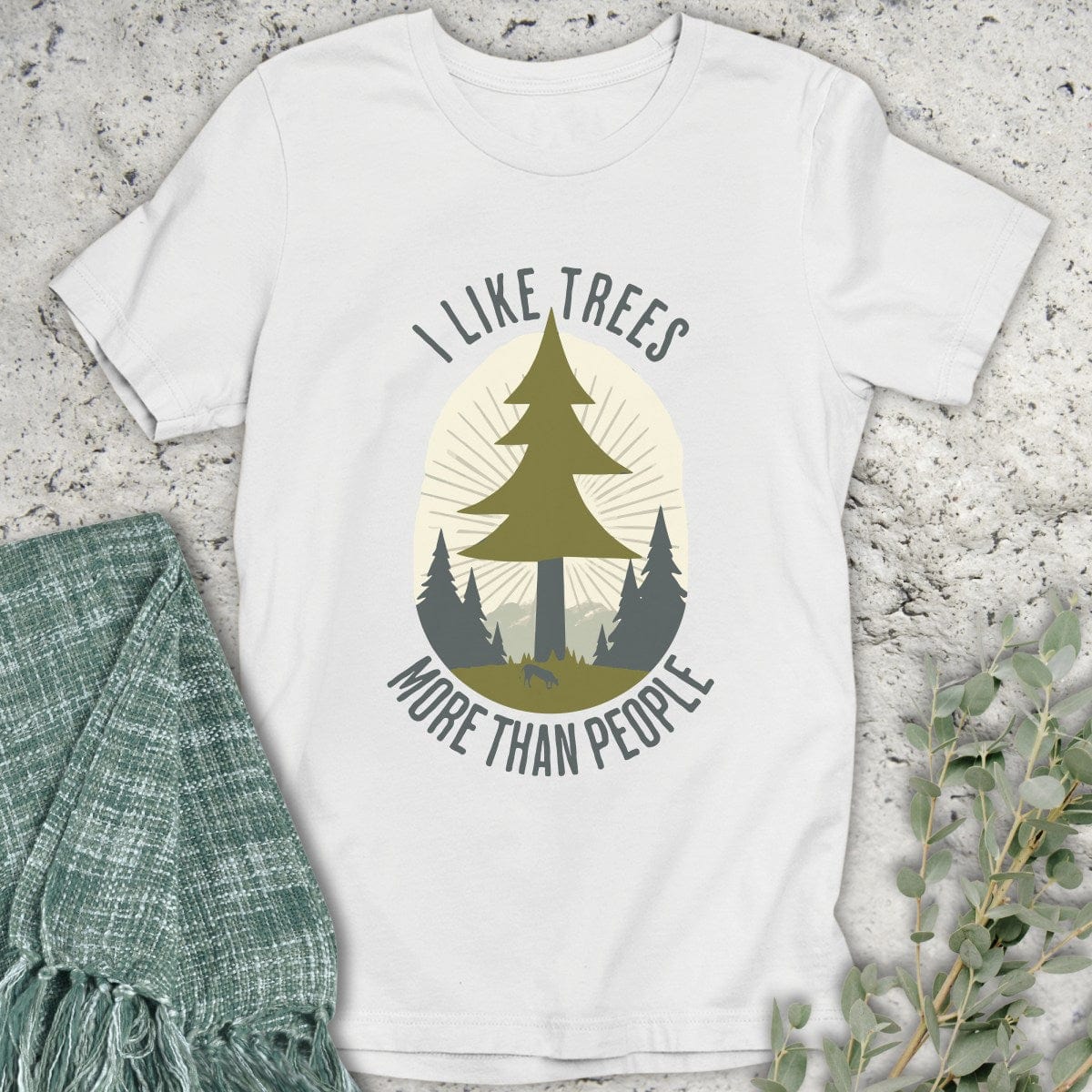 Stepping Green T-Shirt Trees More Than People T-Shirt