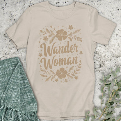 Stepping Green T-Shirt Wander Woman Flowers T-Shirt