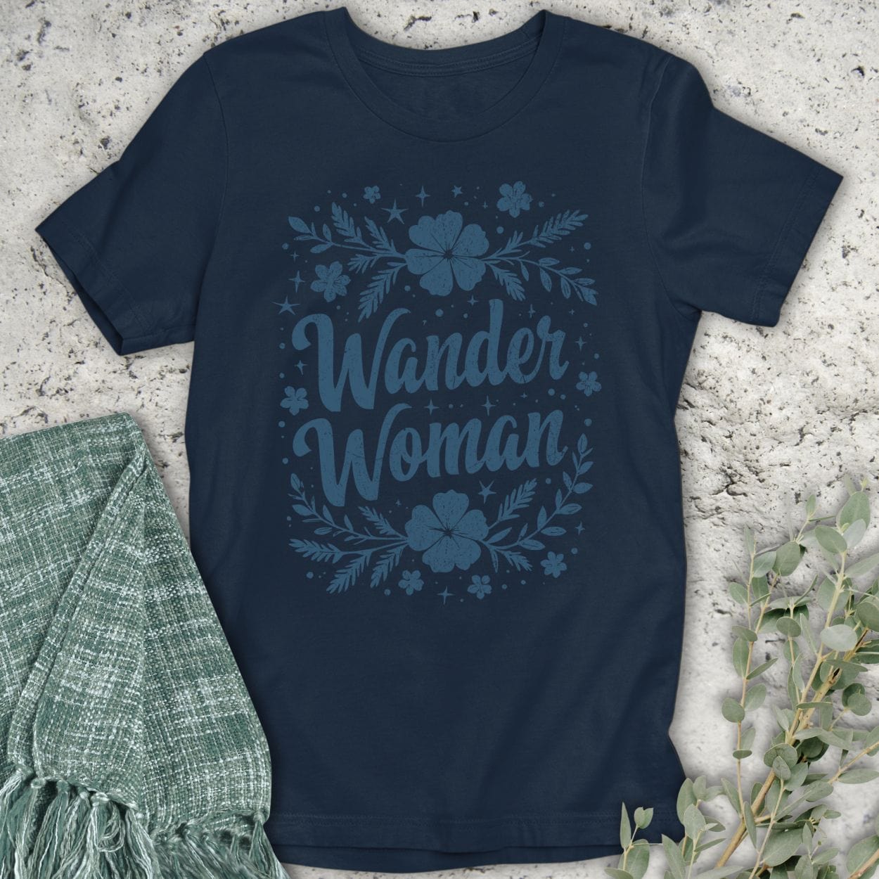 Stepping Green T-Shirt Wander Woman Flowers T-Shirt
