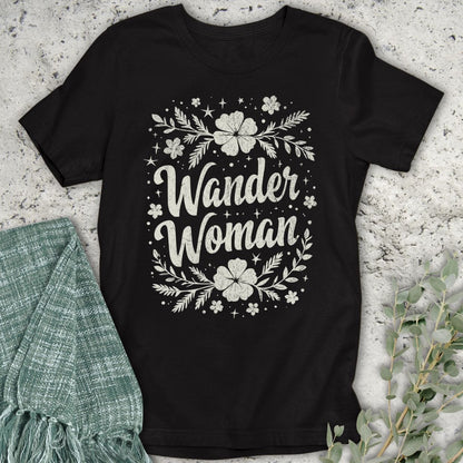 Stepping Green T-Shirt Wander Woman Flowers T-Shirt