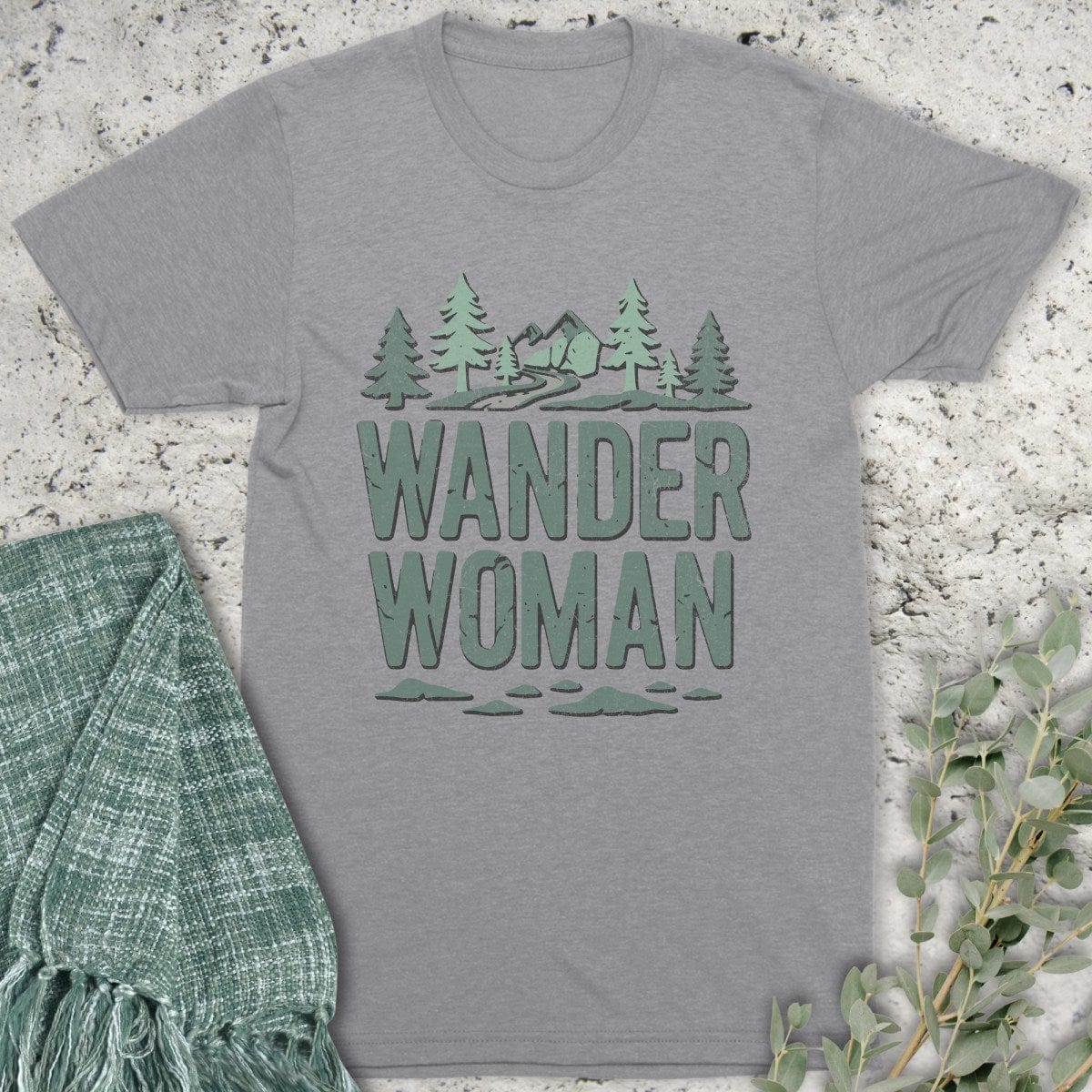 Stepping Green T-Shirt Wander Woman Forest T-Shirt