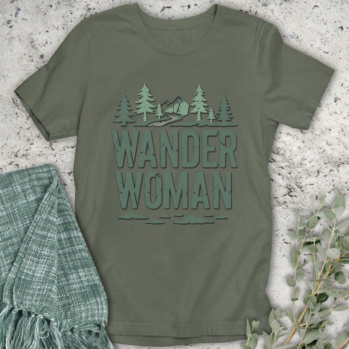 Stepping Green T-Shirt Wander Woman Forest T-Shirt