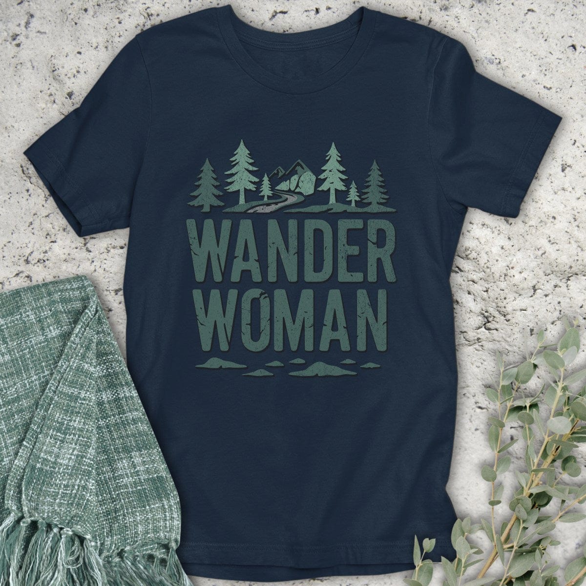 Stepping Green T-Shirt Wander Woman Forest T-Shirt