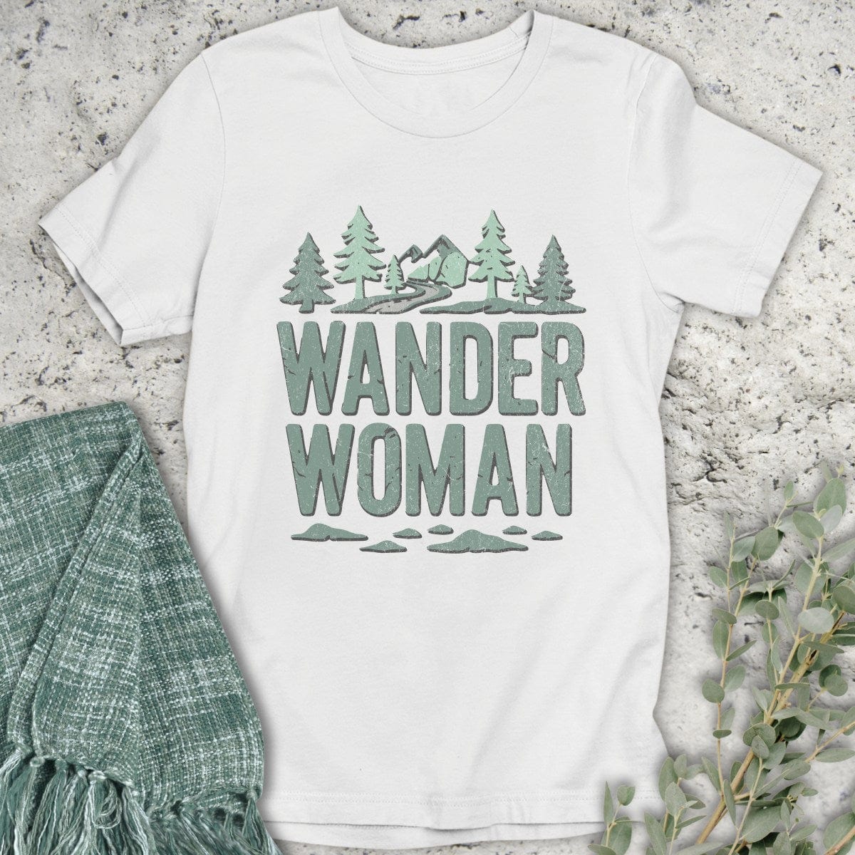 Stepping Green T-Shirt Wander Woman Forest T-Shirt