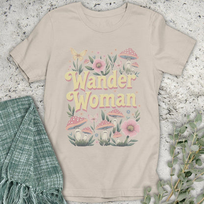 Stepping Green T-Shirt Wander Woman Mushroom T-Shirt