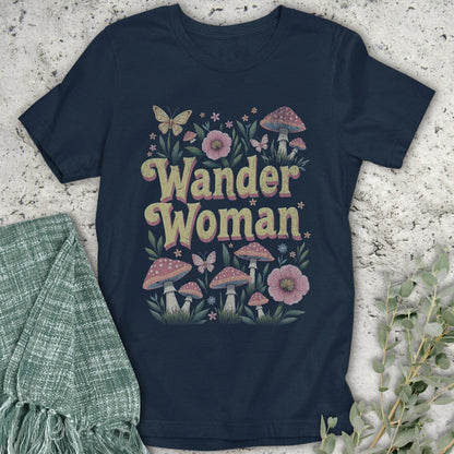 Stepping Green T-Shirt Wander Woman Mushroom T-Shirt