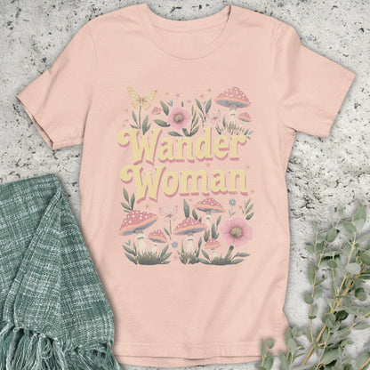 Stepping Green T-Shirt Wander Woman Mushroom T-Shirt