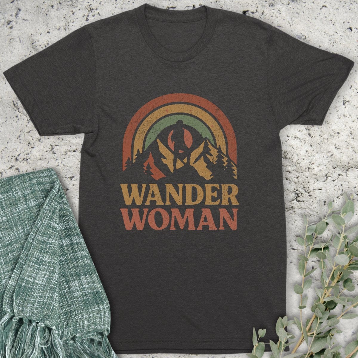 Stepping Green T-Shirt Wander Woman Rainbow Organic T-Shirt