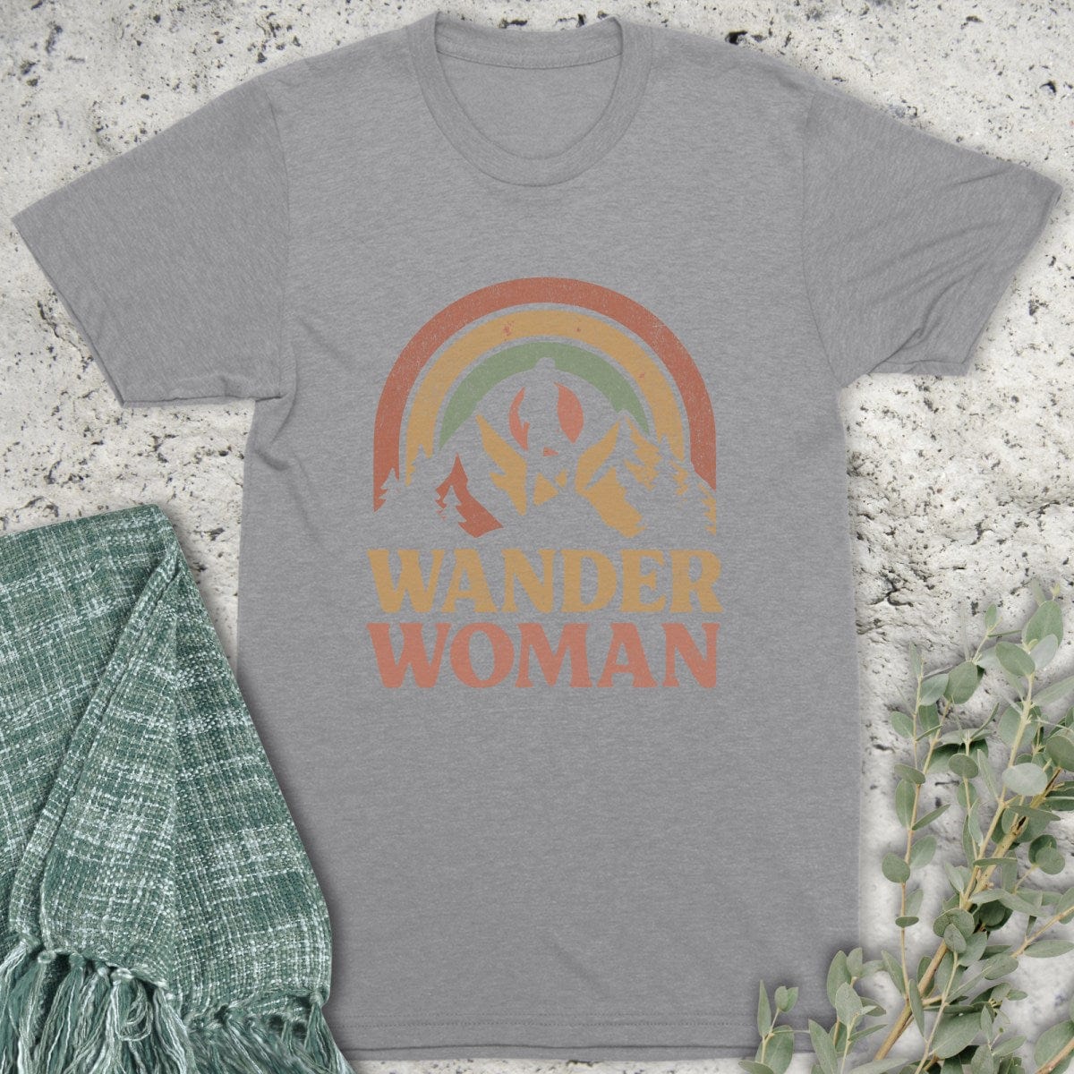 Stepping Green T-Shirt Wander Woman Rainbow T-Shirt