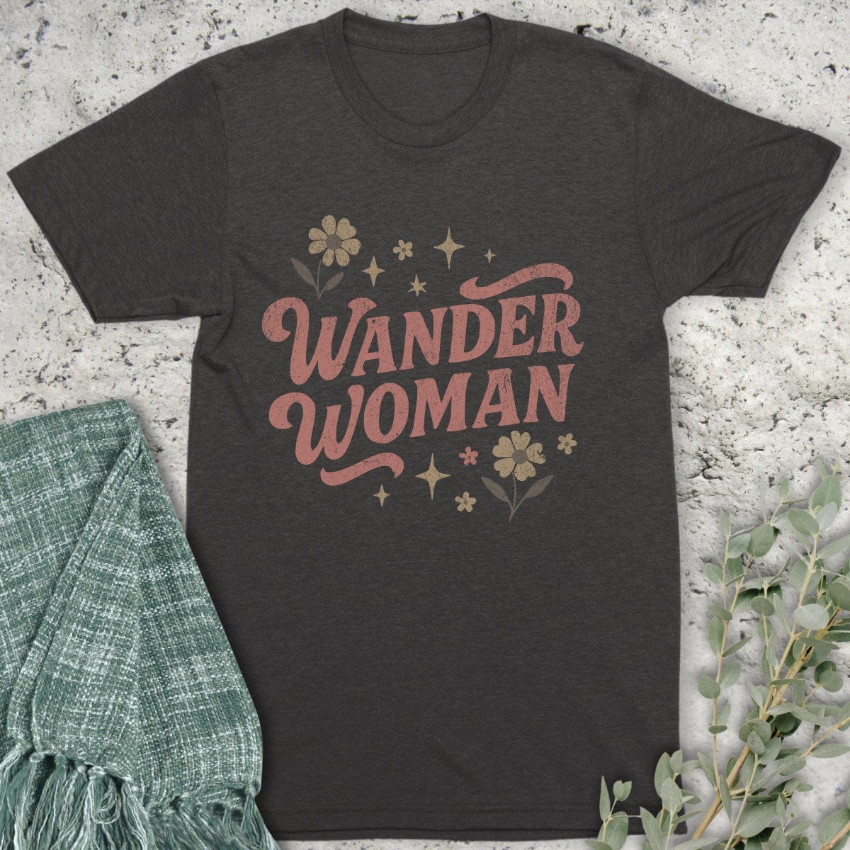 Stepping Green T-Shirt Wander Woman Retro Organic T-Shirt