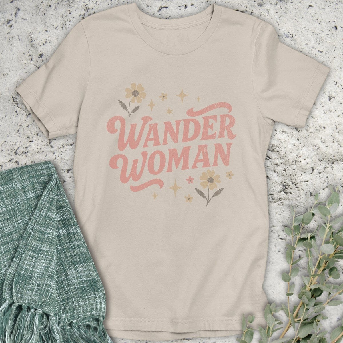 Stepping Green T-Shirt Wander Woman Retro T-Shirt
