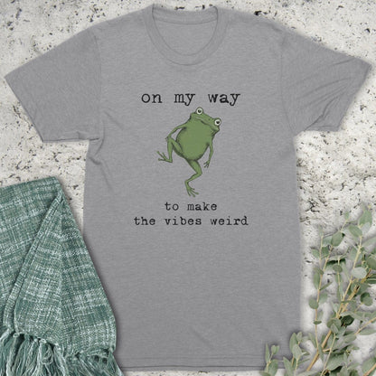 Stepping Green T-Shirt Weird Vibes Frog T-Shirt