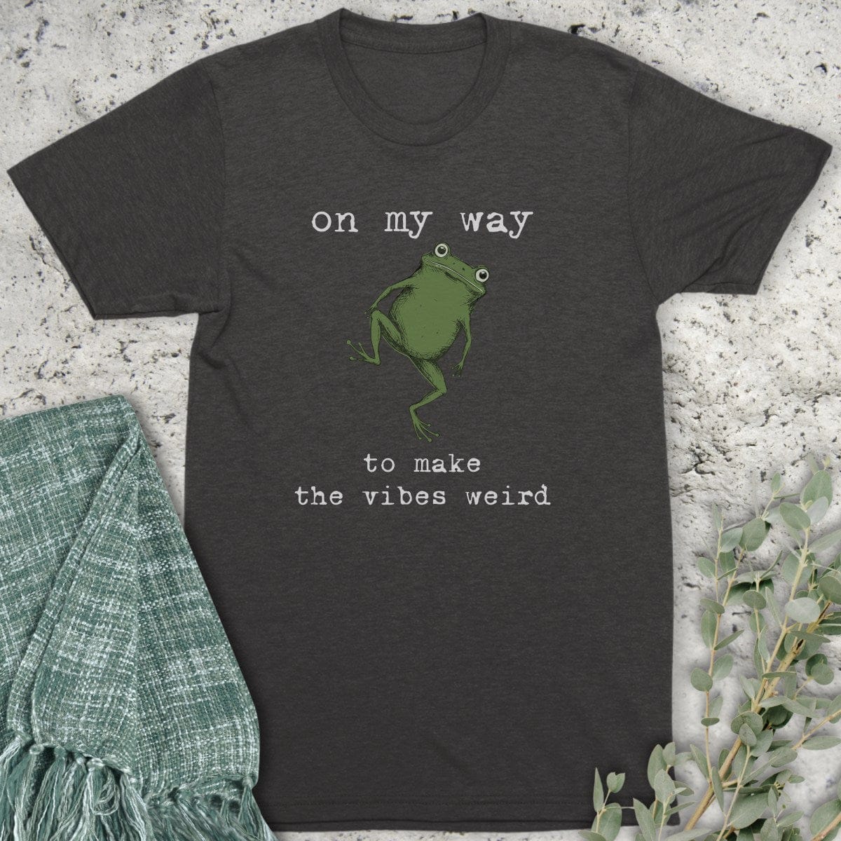 Stepping Green T-Shirt Weird Vibes Frog T-Shirt