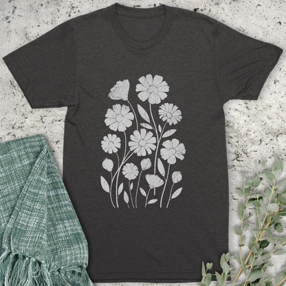 Stepping Green T-Shirt Wildflower Garden Organic T-Shirt