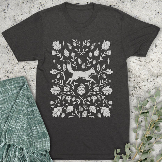 Stepping Green T-Shirt Woodland Fox T-Shirt
